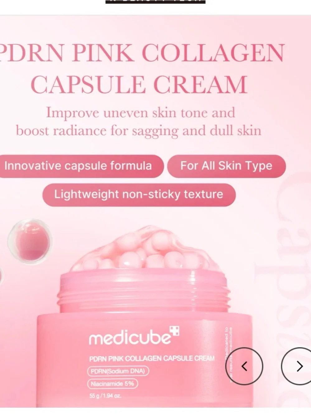 Medicube PDRN Pink Collagen Capsule Cream NEW SEALED